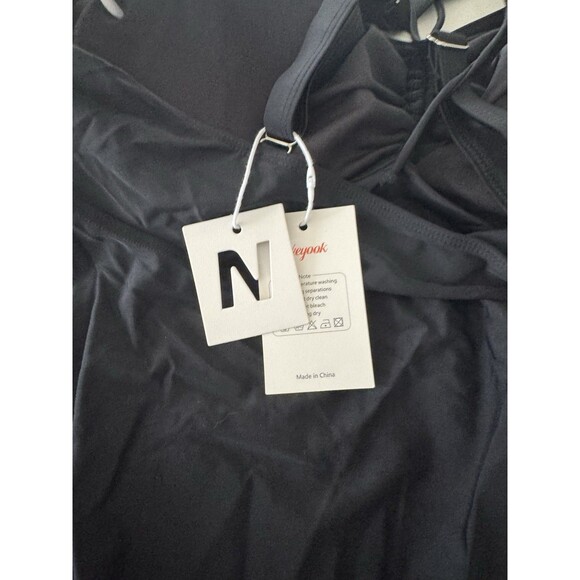 NIeyook Plus Size Swimsuit Tankini Bathing Suit Tummy Control top black size 22W - Picture 12 of 13